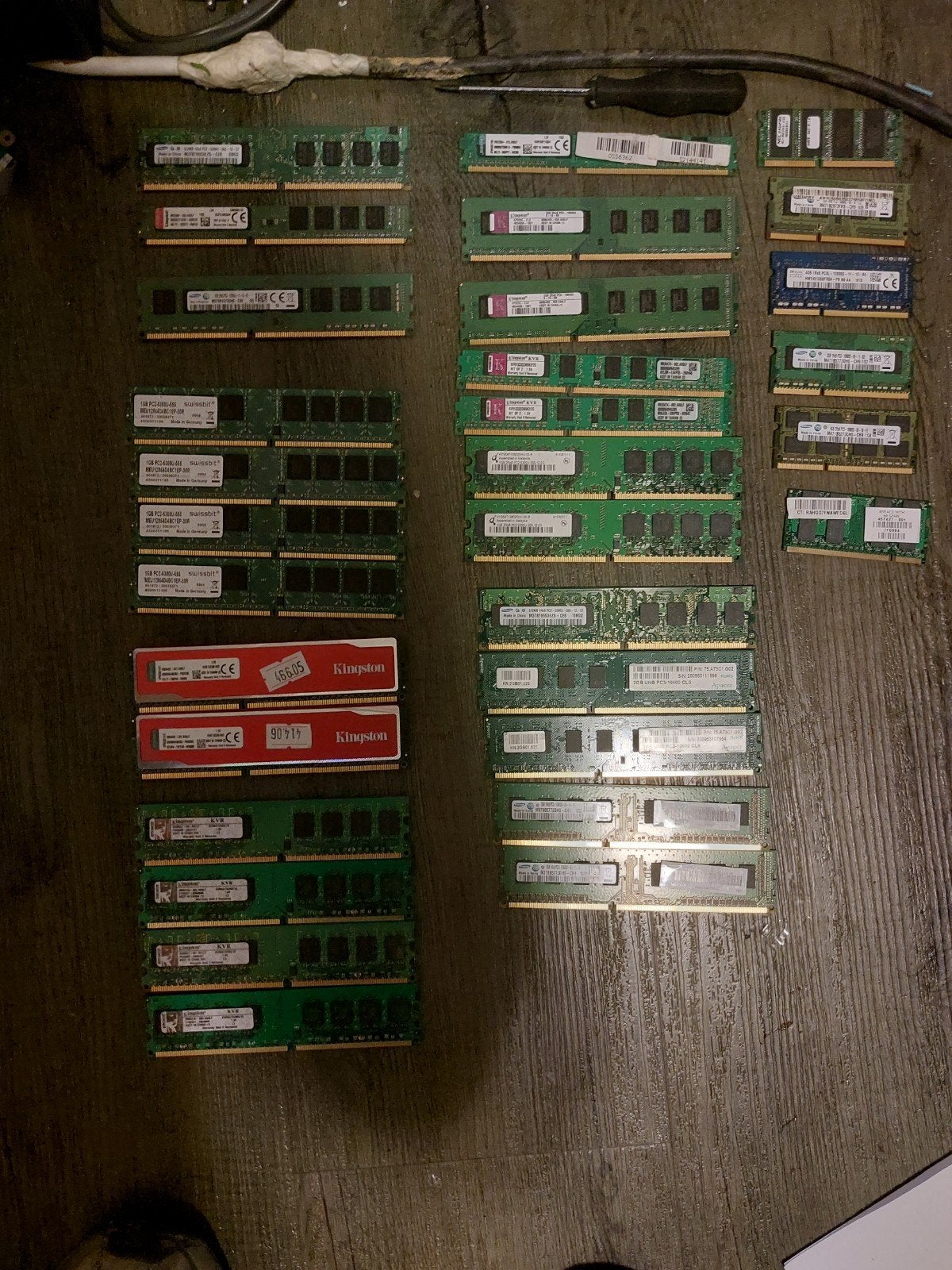 31 RAM modules DDR2 & DDR3 (4GB & 8GB) - Bulkverkoop, Computers en Software, RAM geheugen, Gebruikt, Desktop, 4 GB, DDR2, Ophalen of Verzenden