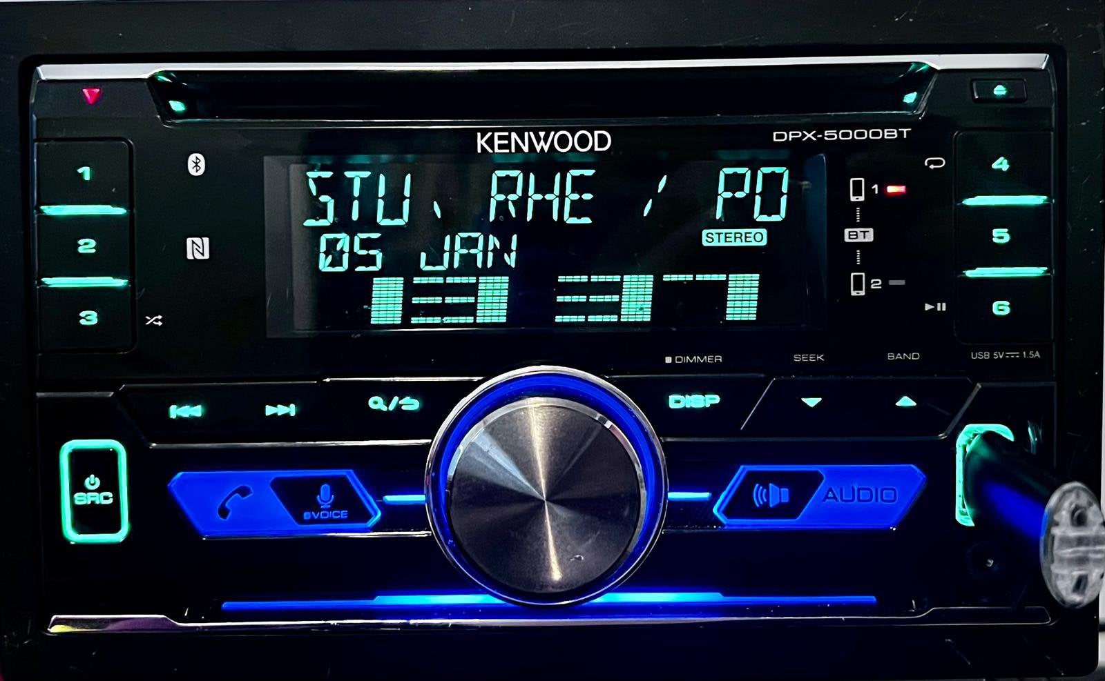 KENWOOD DP-X5000BT autoradio met bluetooth en veel functies, Ophalen of Verzenden, Zo goed als nieuw