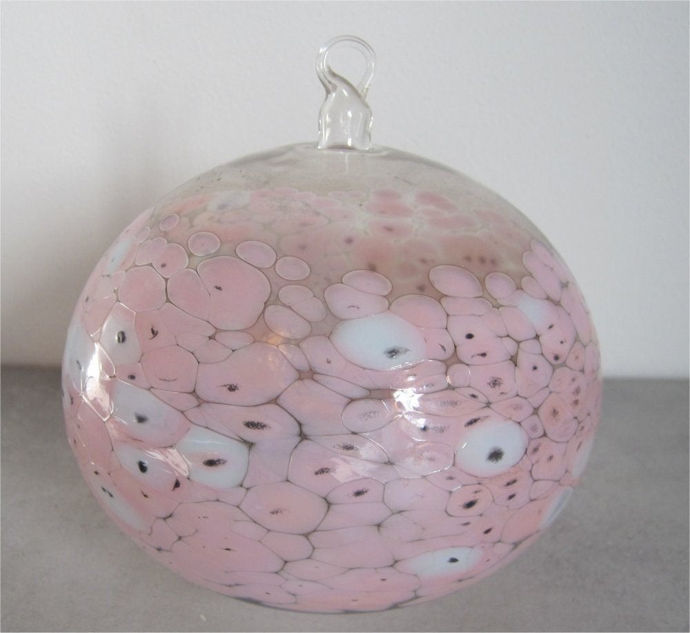 Glazen bol, Murano glas, mondgeblazen met ophangoog, Ophalen of Verzenden