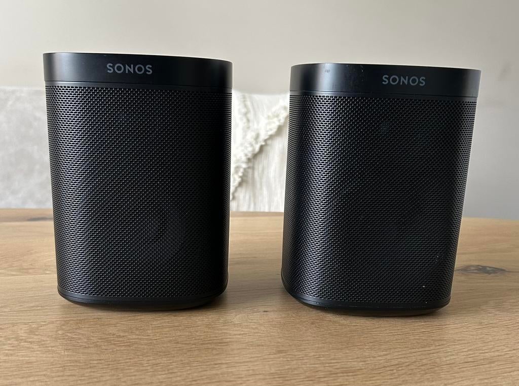 Set Sonos One Gen 2 - Zwart + gratis muurbeugelset