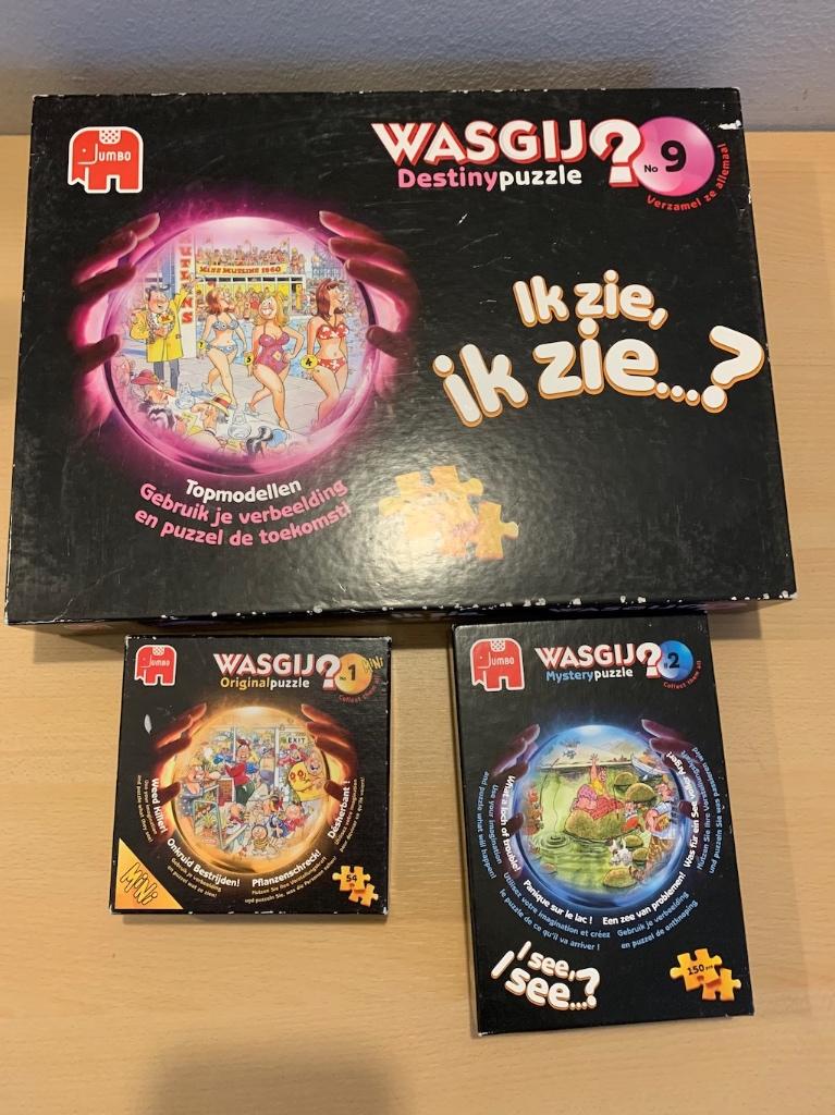Wasgij 3 stuks, Hobby en Vrije tijd, Denksport en Puzzels, Ophalen of Verzenden, 500 t/m 1500 stukjes, Zo goed als nieuw, Legpuzzel