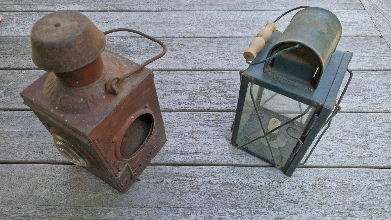 Antieke lantaarns - set van 2, Antiek en Kunst, Ophalen