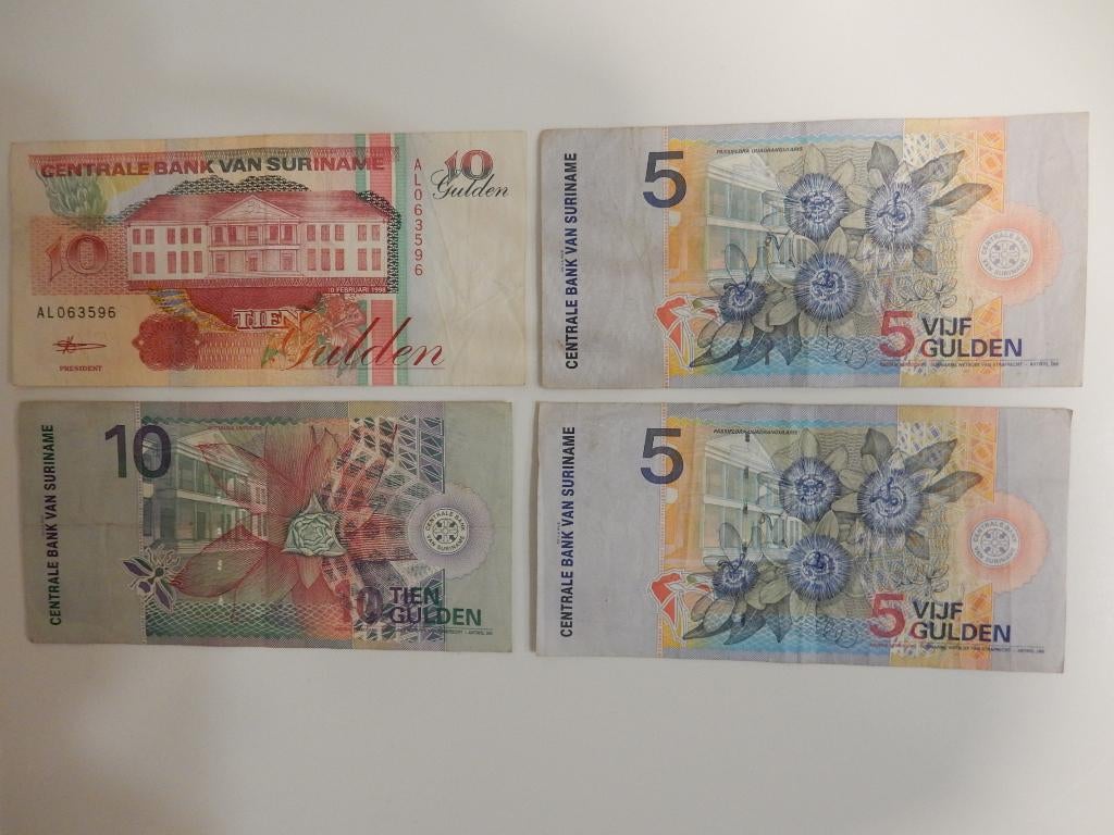 surinaamse guldens, Ophalen, Zuid-Amerika