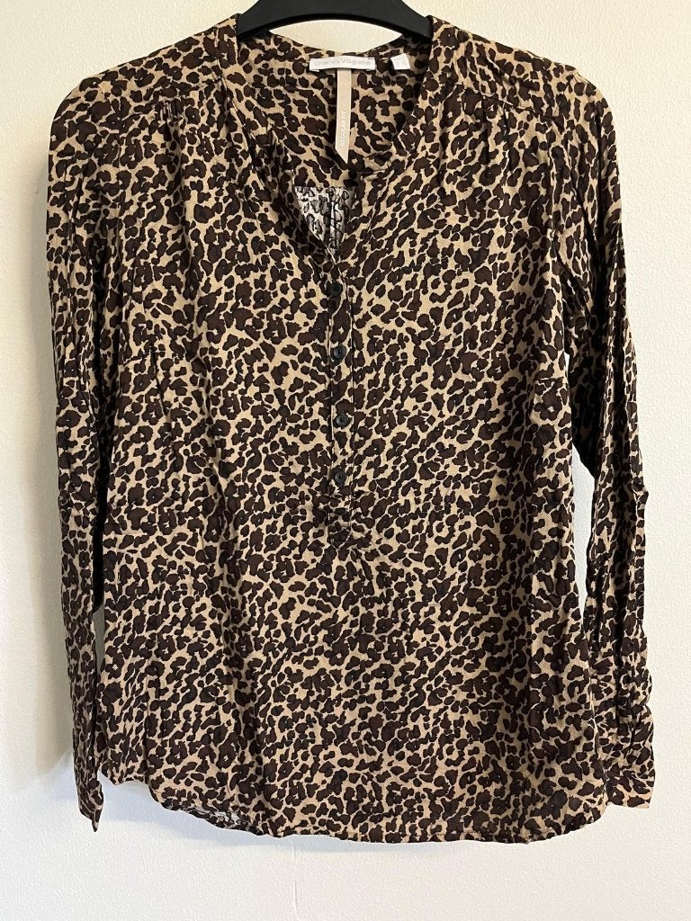 Tijgerprint blouse, Ophalen of Verzenden, Zo goed als nieuw, Maat 38/40 (M), Bruin