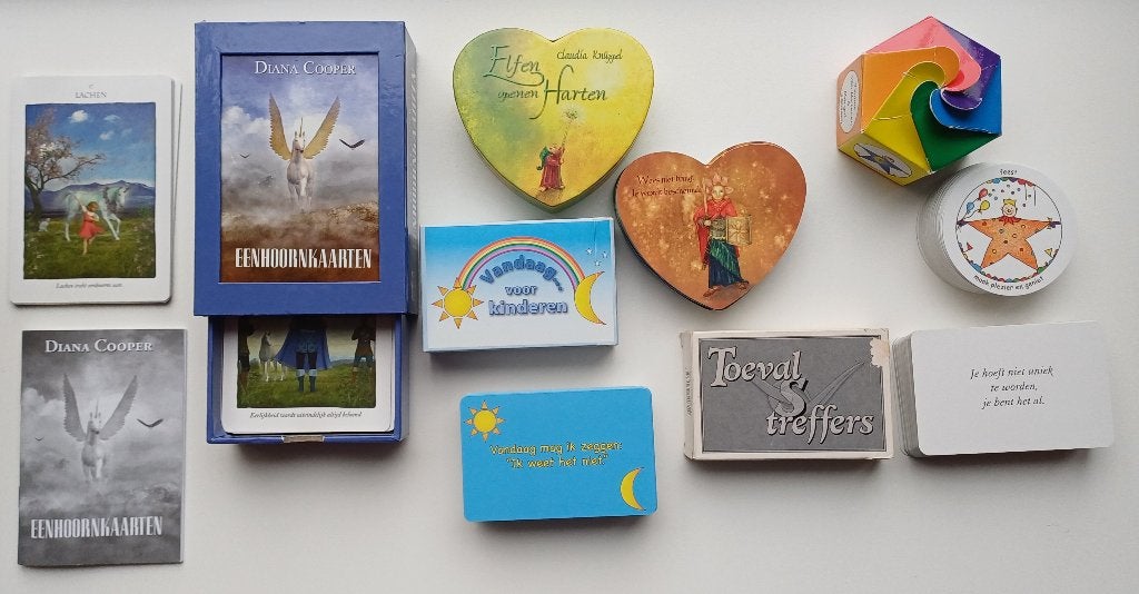 Eenhoornkaarten Elfen openen harten Knuffelkaartjes Vandaag, Spiritualiteit algemeen, Overige typen, Ophalen of Verzenden, Zo goed als nieuw