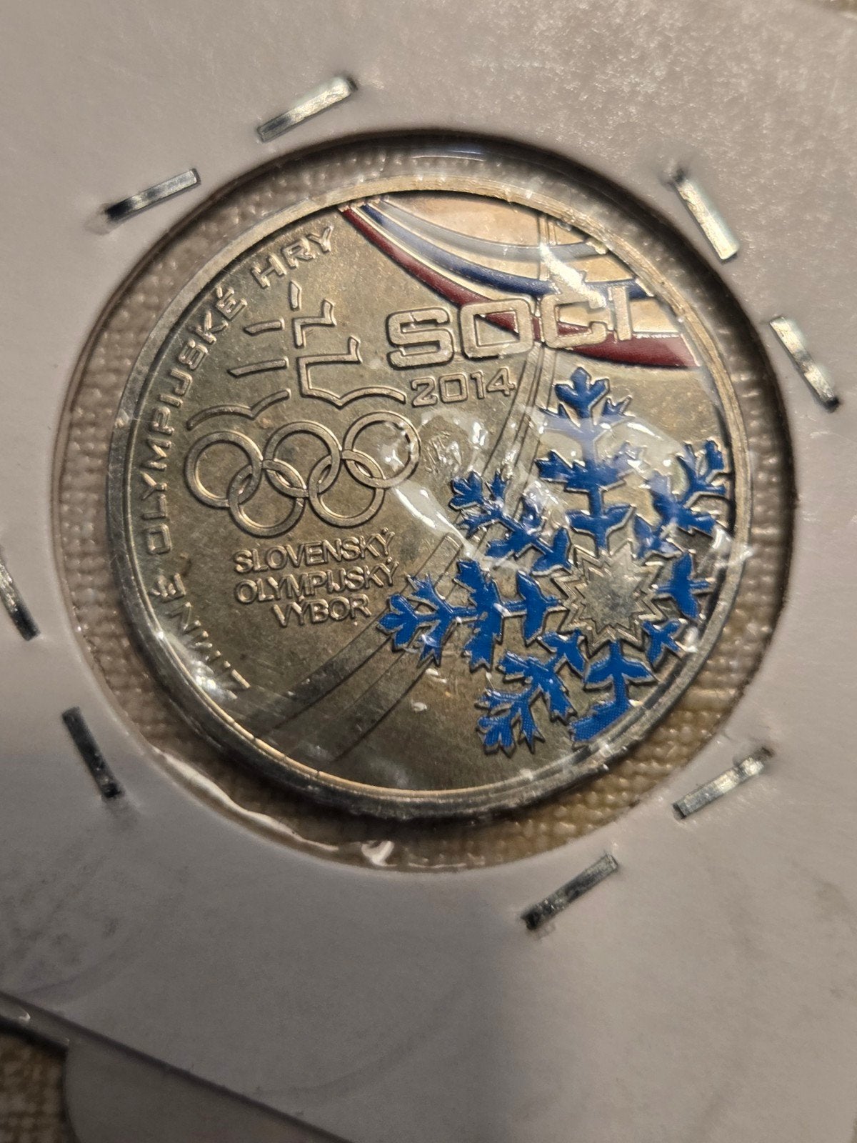 Sloveense Olympische Spelen Sochi 2014 herdenkingsmunt, Postzegels en Munten, Penningen en Medailles, Ophalen of Verzenden, Buitenland