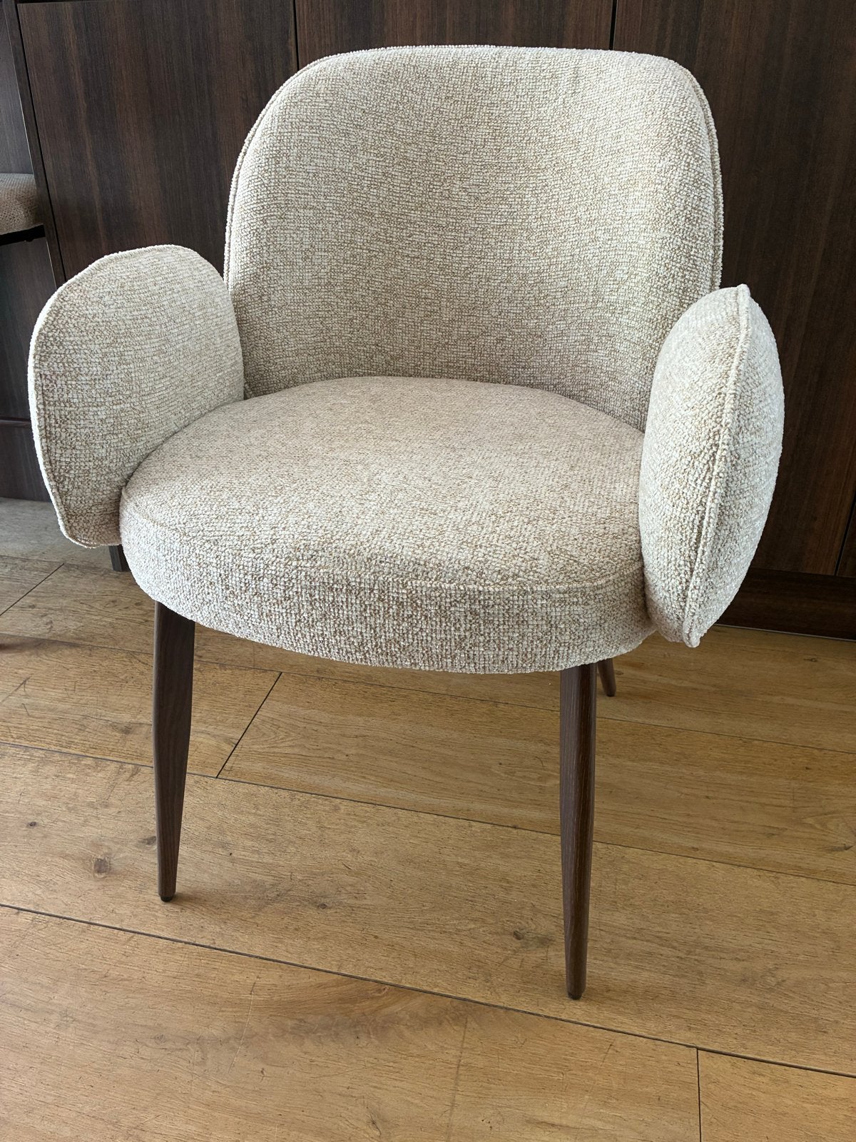 3 Nieuwe eetkamerstoelen ‘Eva’ met armleuning - crème, Ophalen, Overige kleuren, Drie, Nieuw