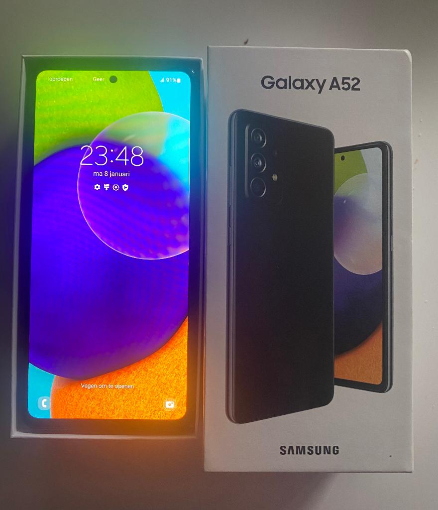 Te koop of ruilen En ZGAN Samsung A52 met 128gb zwart, Zwart, Ophalen of Verzenden, Zo goed als nieuw, Zonder simlock