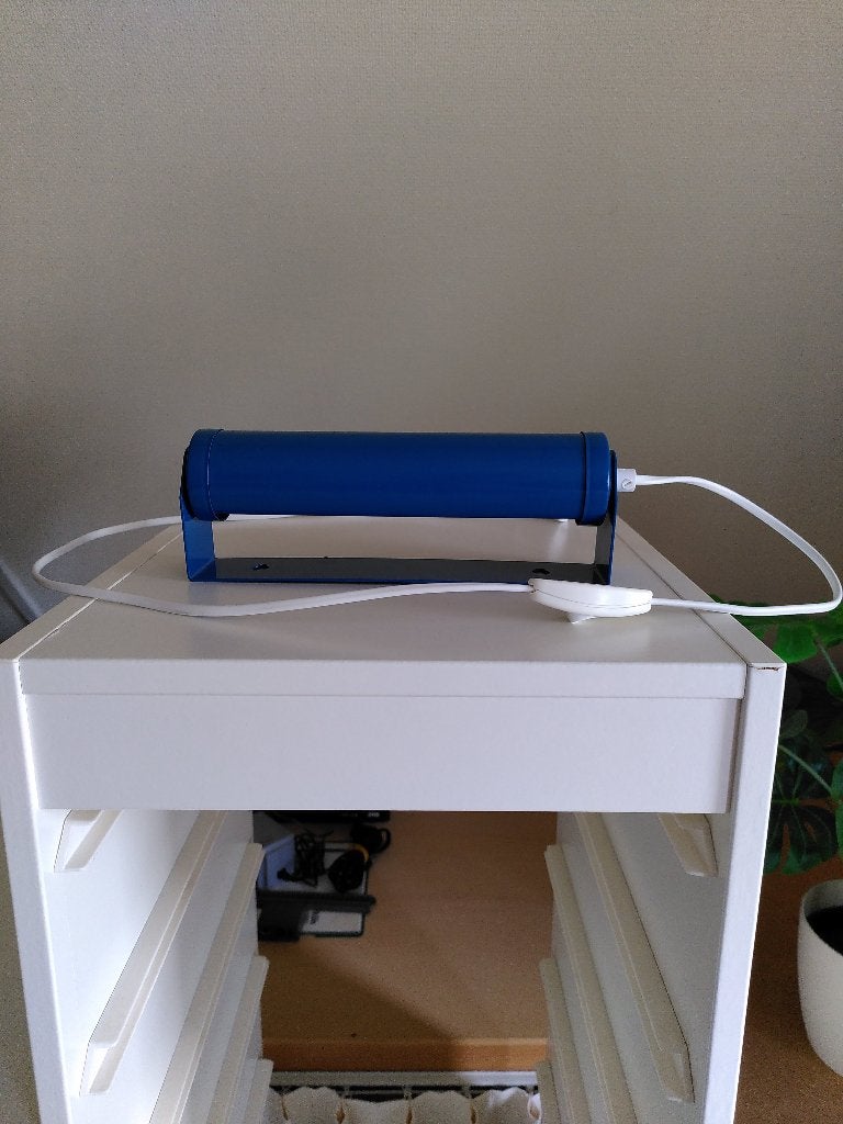 Leeslampje blauw, incl. 25 W LED lamp en snoer met knipper., Ophalen, Led-lamp, Minder dan 30 watt, E14 (klein)