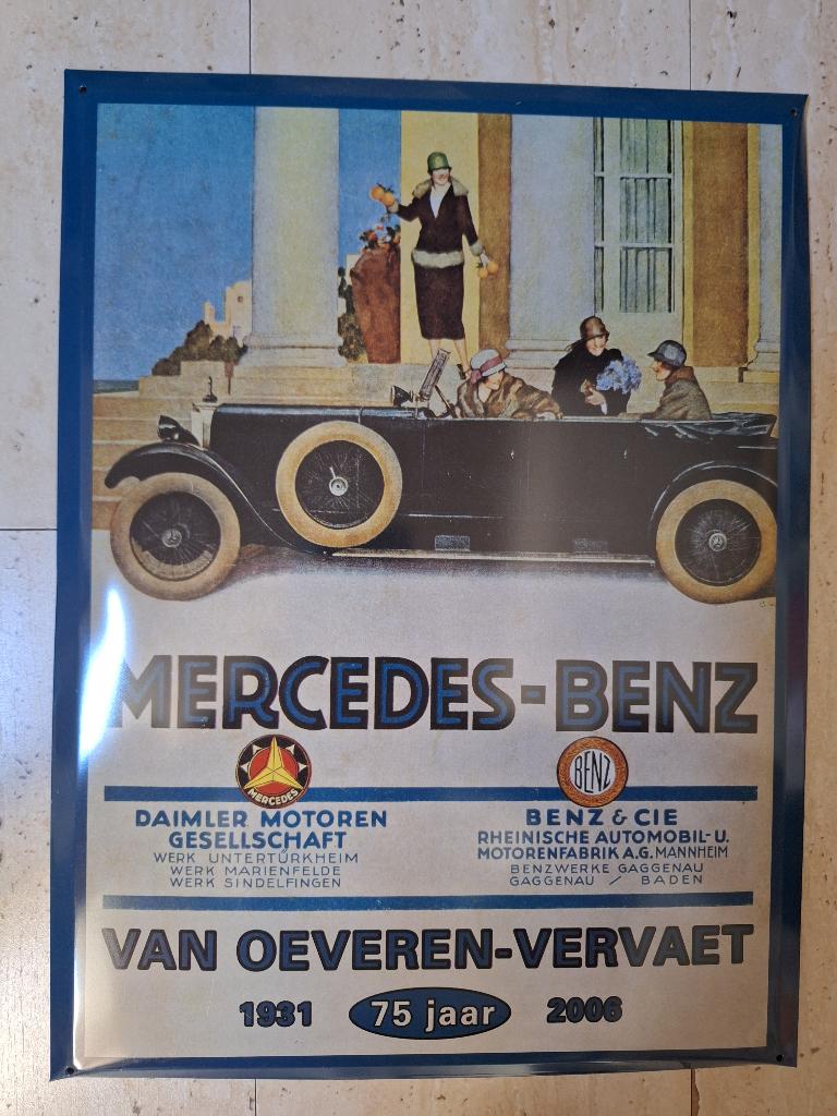 Mercedes Benz dealer schild Van Oeveren Vervaet 2006, Ophalen of Verzenden
