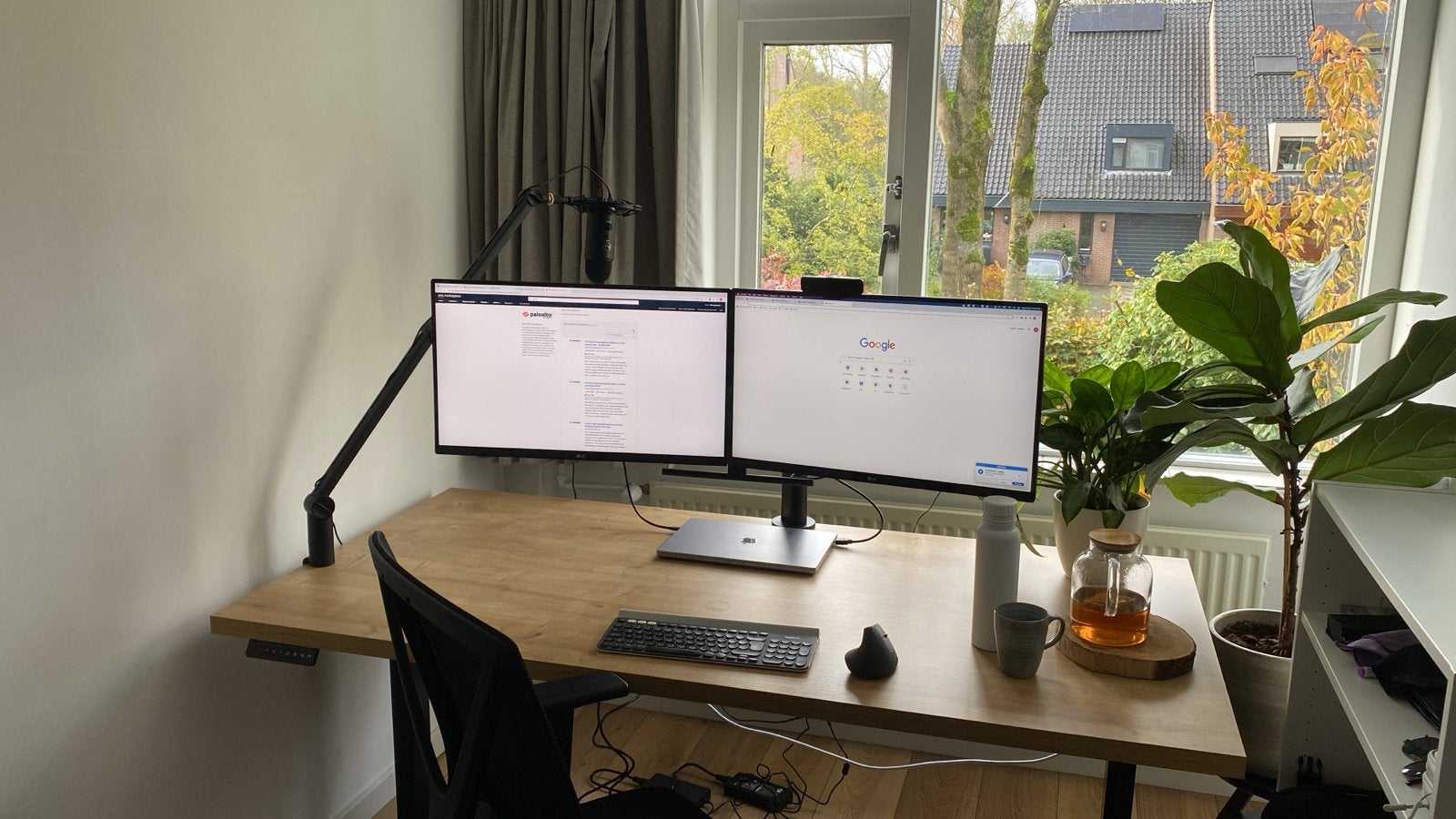 LG DualUp Monitor met Ergo Dual Standaard - 2x 27" QHD IPS, Computers en Software, Monitoren, Ophalen, In hoogte verstelbaar, Zo goed als nieuw