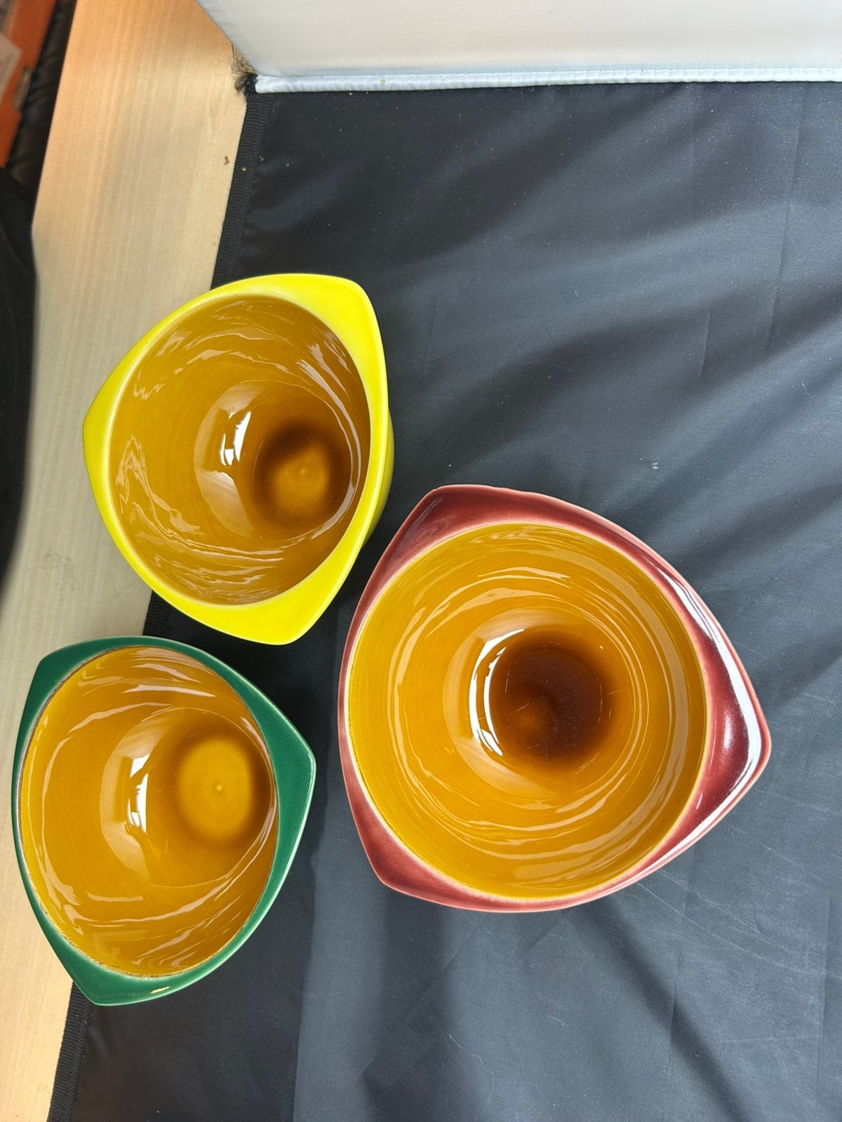 Vintage Potterie Huizen Schaaltjes - De Driehoek Jaren 60, Ophalen, Keramiek, Vintage, Zo goed als nieuw