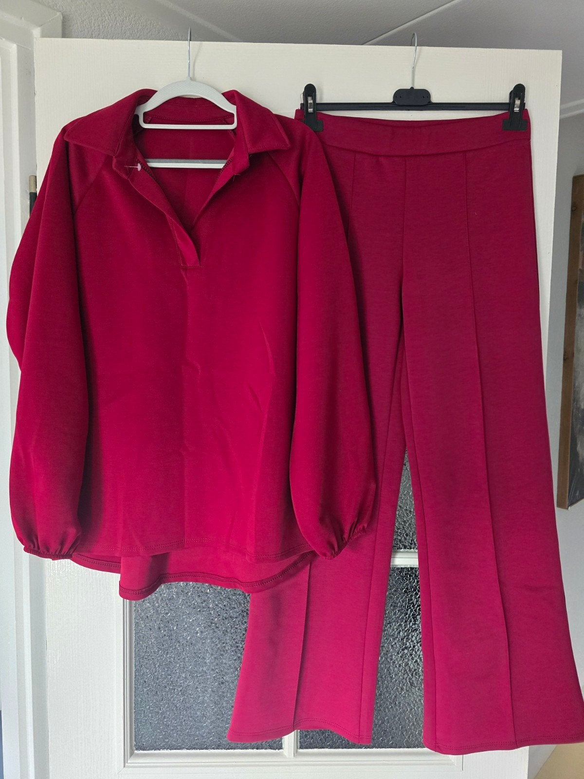 nieuw pak rood 38 40 42 44, Kleding | Dames, Ophalen of Verzenden, Nieuw, Maat 38/40 (M), Rood