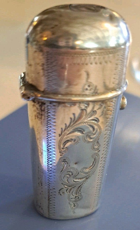 Antiek Zilveren Tondeldoosje / Zwavelstokjesdoosje, Antiek en Kunst, Antiek | Goud en Zilver, Ophalen of Verzenden