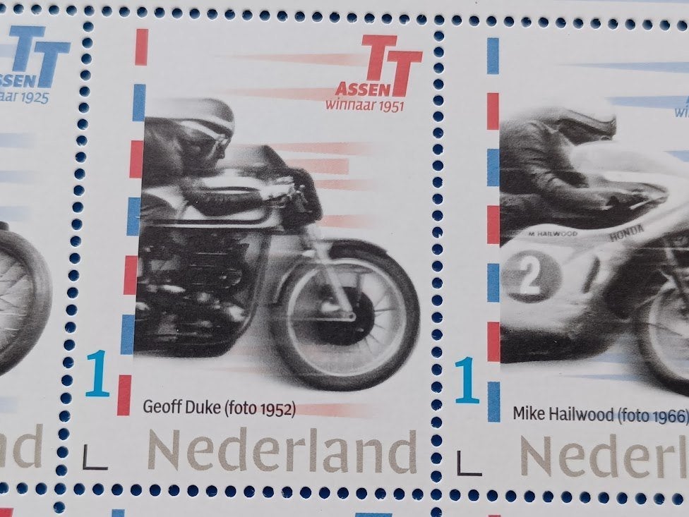 TT Assen 100 jaar (postzegelvel), Verzenden, Na 1940, Postfris