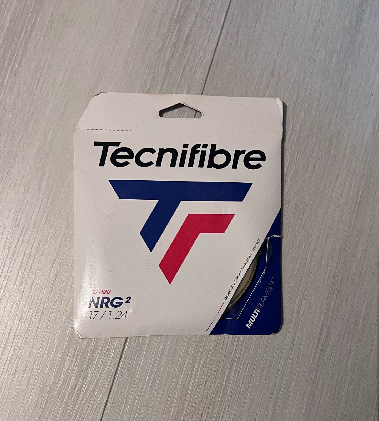 Tecnifibre NRG2 17/1.24 Multifilament Tennis Snaar, Ophalen of Verzenden, Nieuw, Grip of Snaar, Overige merken