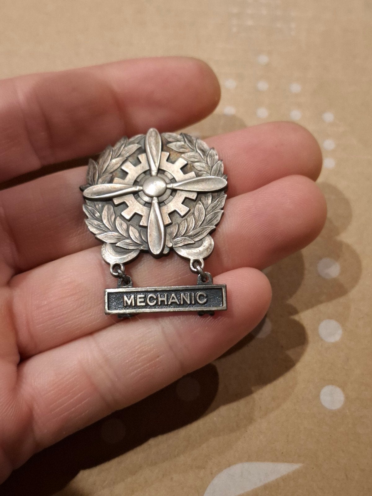 WW2 Sterling Technician Propeller Badge, Ophalen of Verzenden, Luchtmacht, Engeland, Embleem of Badge