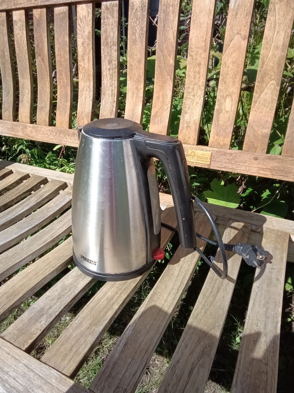 Princess waterkoker RVS, 1 tot 2 liter, Ophalen of Verzenden, Gebruikt, Rvs