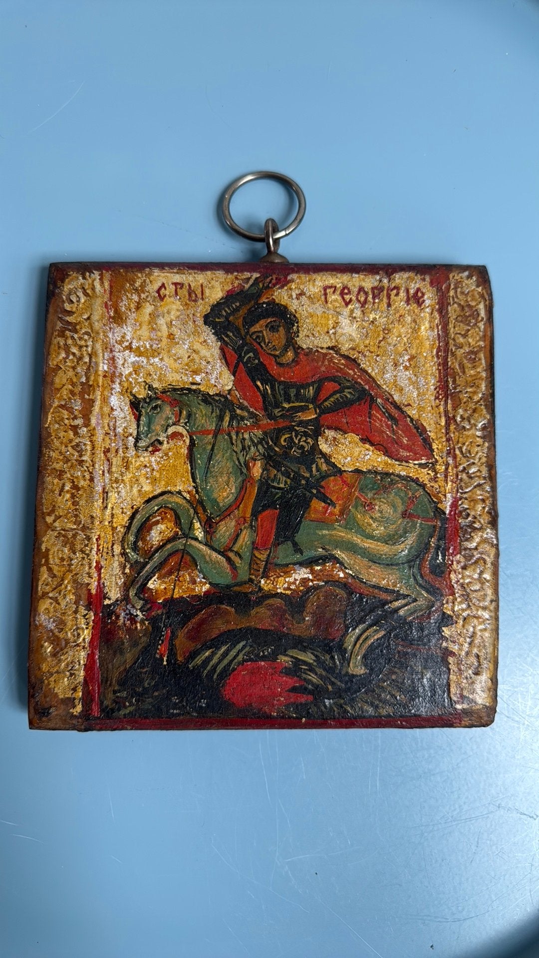 Russisch icoon st joris en de draak, Ophalen of Verzenden