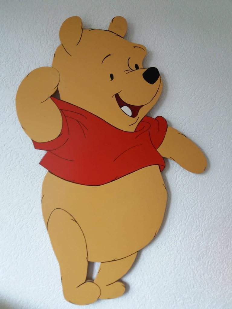 HOUTEN WAND DECORATIE ( WINNEY DE POOH), Ophalen, Zo goed als nieuw, Wanddecoratie