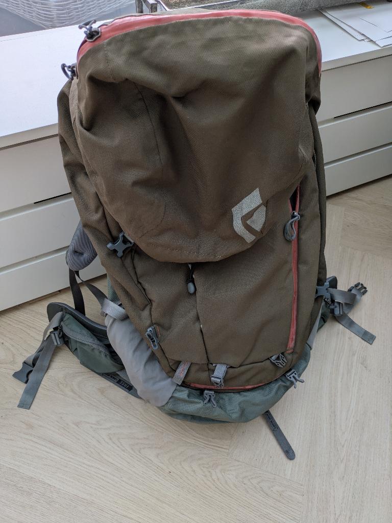 Black Diamond Backpack 60L + travelbag / flightbag, Sport en Fitness, Bergsport en Wandelen, Ophalen, Gebruikt, Rugzak