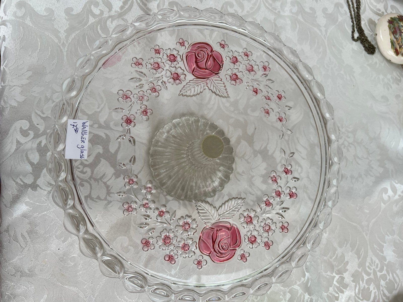 Taartschaal van Walther glass/etagere, Ophalen of Verzenden, Zo goed als nieuw, Rond, Glas