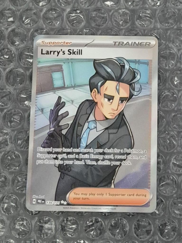 Full Art Larry's Skill 139/131 Prismatic Evolutions PRE, Ophalen of Verzenden, Zo goed als nieuw, Losse kaart, Foil