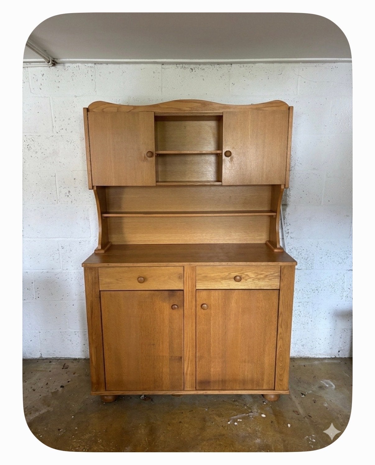 Kast, massief eiken, gelakt, Huis en Inrichting, Kasten | Dressoirs, Ophalen, Gebruikt, Eikenhout, 25 tot 50 cm