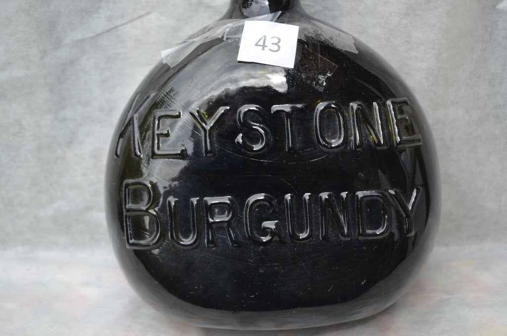 Keystone Burgundy oude Austr. wijnflessen 19e eeuws, Ophalen of Verzenden