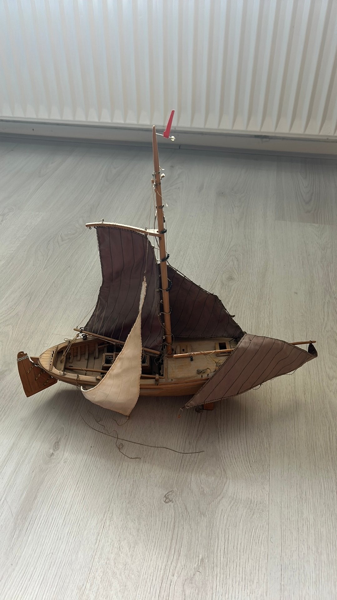 Houten modelzeilschip, Hobby en Vrije tijd, Modelbouw | Boten en Schepen, Ophalen, Gebruikt, Groter dan 1:32