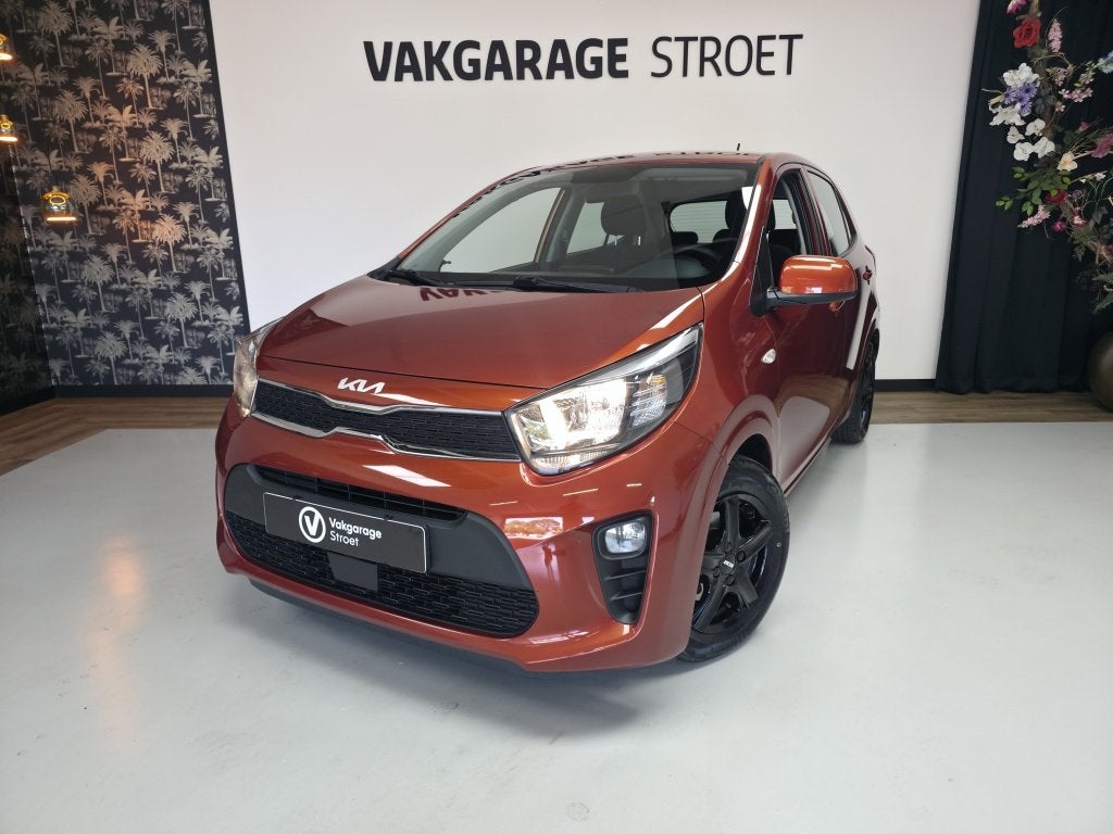 Kia Picanto 1.0 DPi Comf.L | cruise | ac | zwart LMV | BT |, Auto's, Stof, Gebruikt, Overige kleuren, Origineel Nederlands