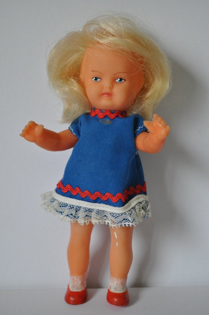 Vintage Duits Ari Popje Pop 15 cm, Ophalen of Verzenden, Gebruikt, Pop