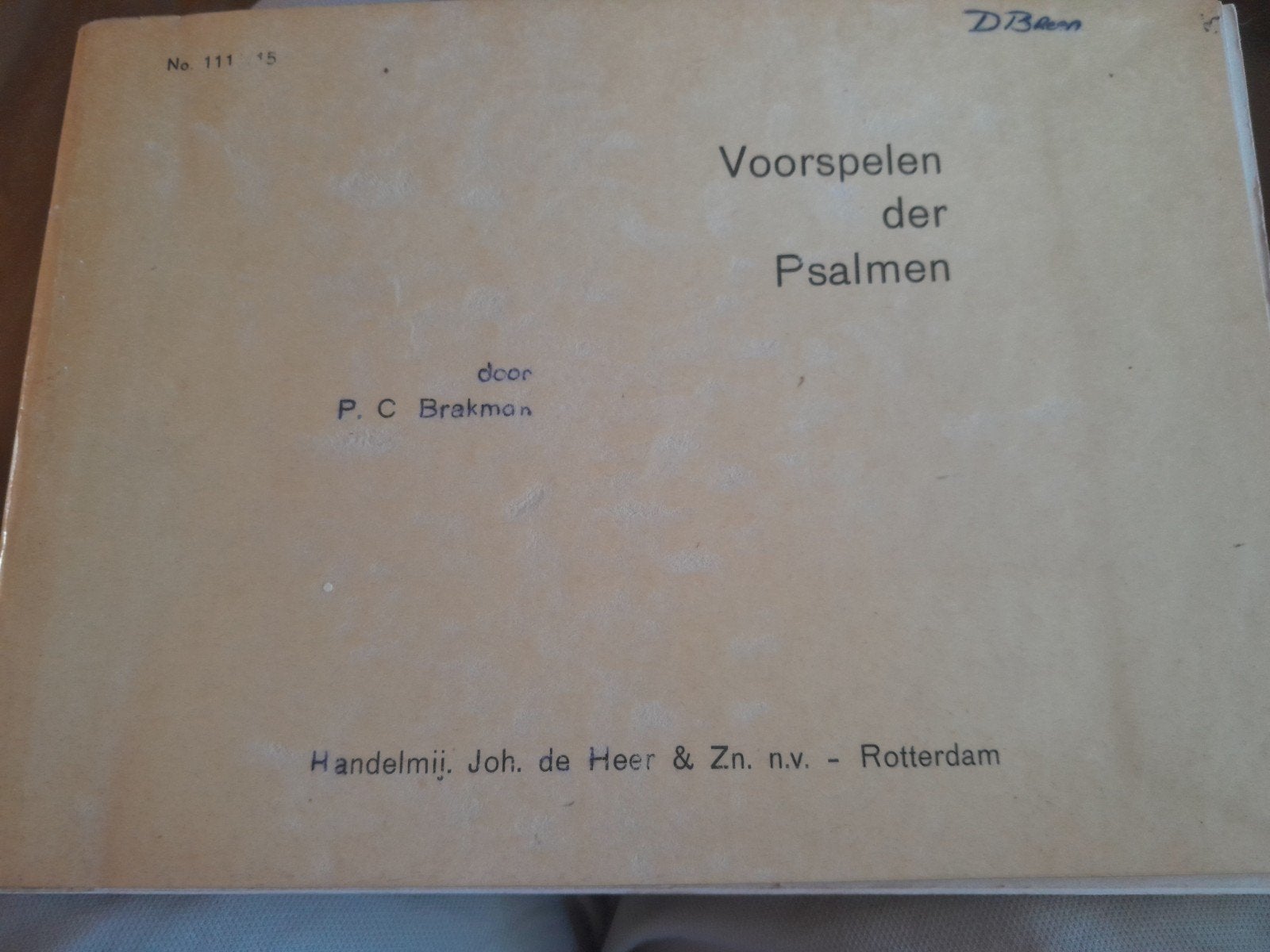 Voorspelen der psalmen ( P C Brakman), Ophalen of Verzenden