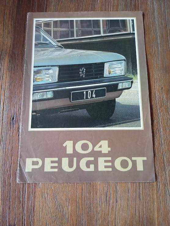 Peugeot 104 Coupe 1978 8 pag., Verzenden, Zo goed als nieuw, Peugeot