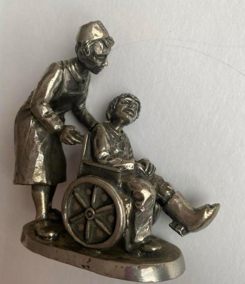 Verzamelitem Pewter beroepenbeeldje Verpleegster 94% tin, Ophalen of Verzenden, Zo goed als nieuw