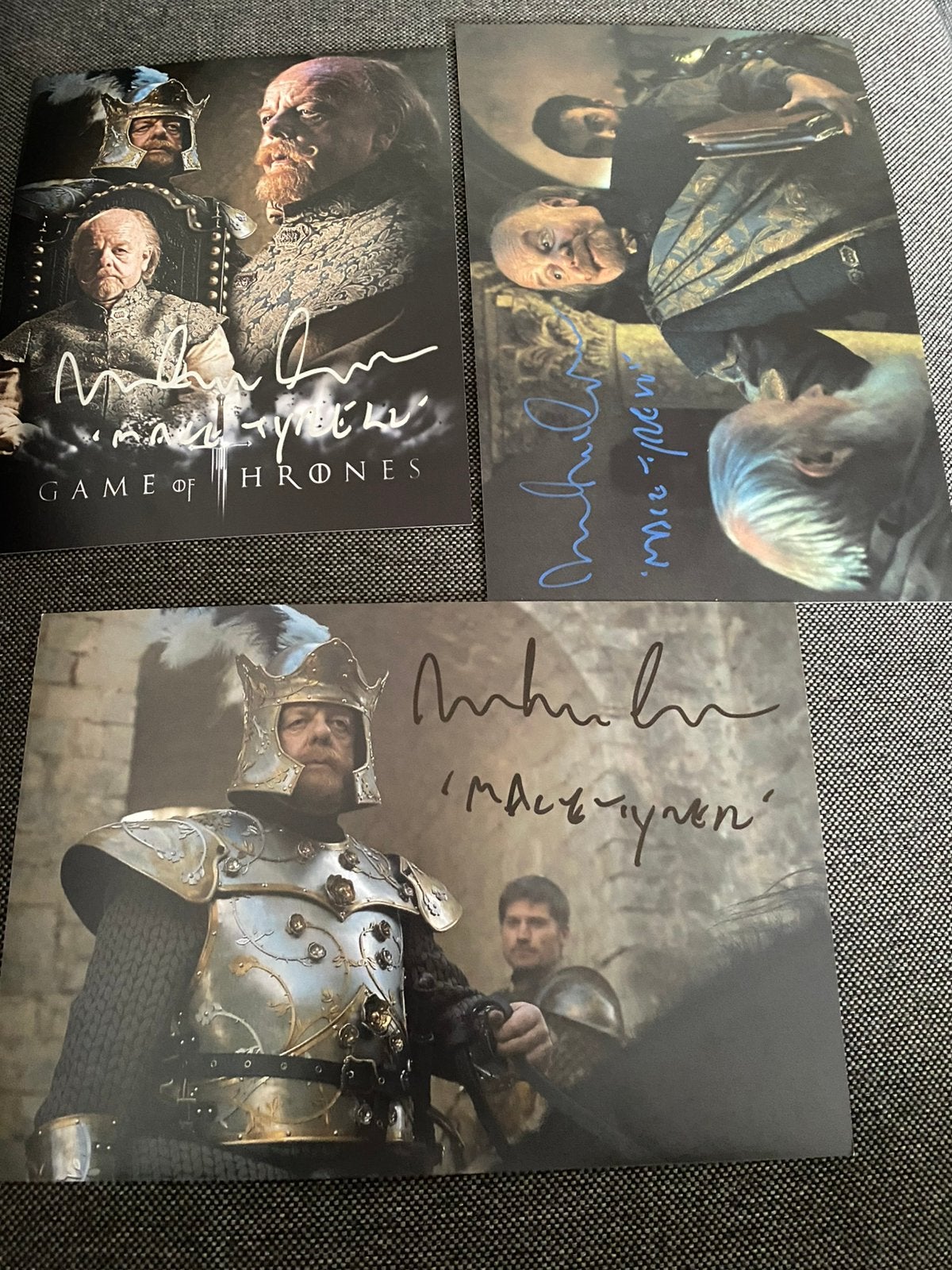 Filmster handtekening ra griffith game of thrones 3x, Ophalen of Verzenden, Zo goed als nieuw, Foto of Kaart