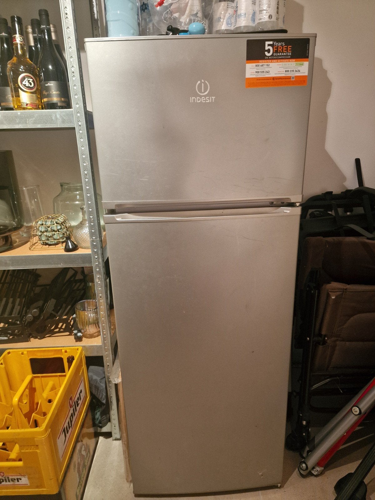 Indesit Koelkast met vriesvak, Ophalen, Gebruikt, Met vriesvak