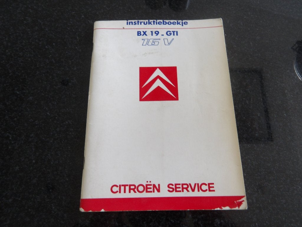 Citroën BX 19 - GTI 16 V Instructieboekje - NL, Verzenden
