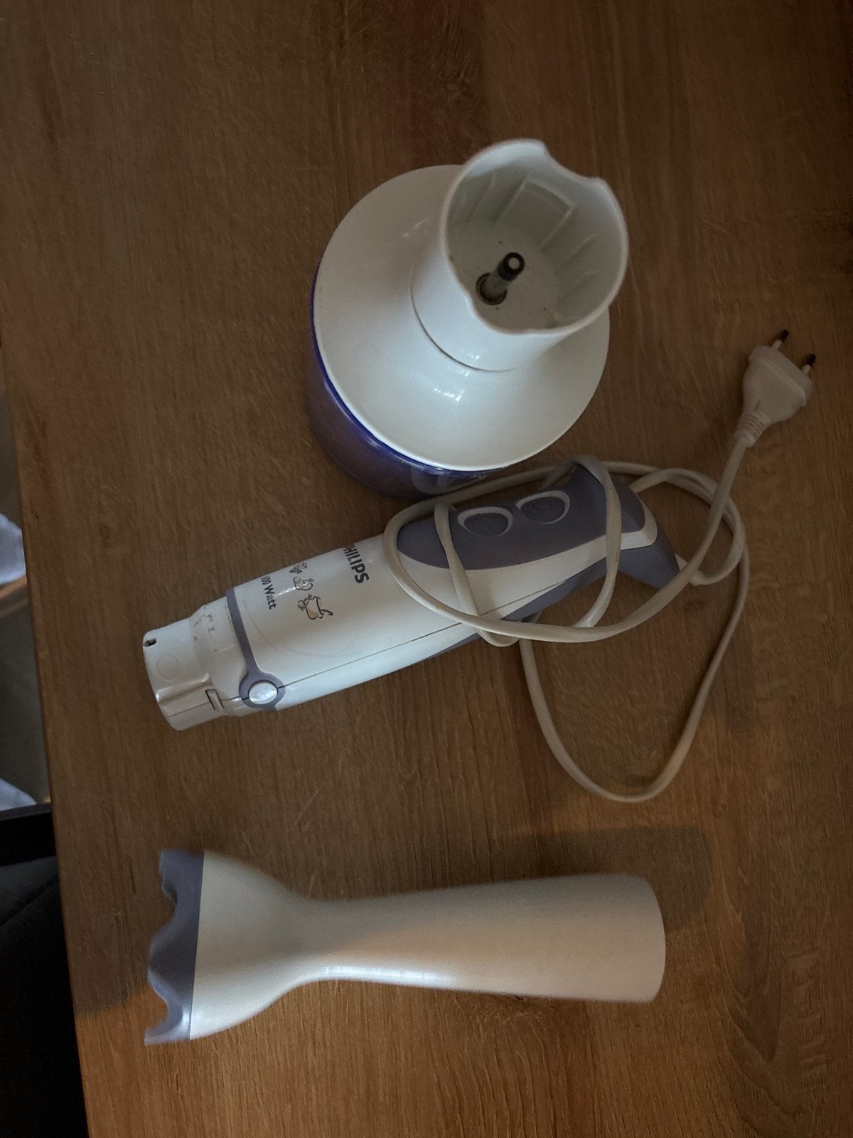 Philips Staafmixer 600 Watt met hakmolen, Witgoed en Apparatuur, Blenders, Ophalen of Verzenden, Gebruikt, Blender