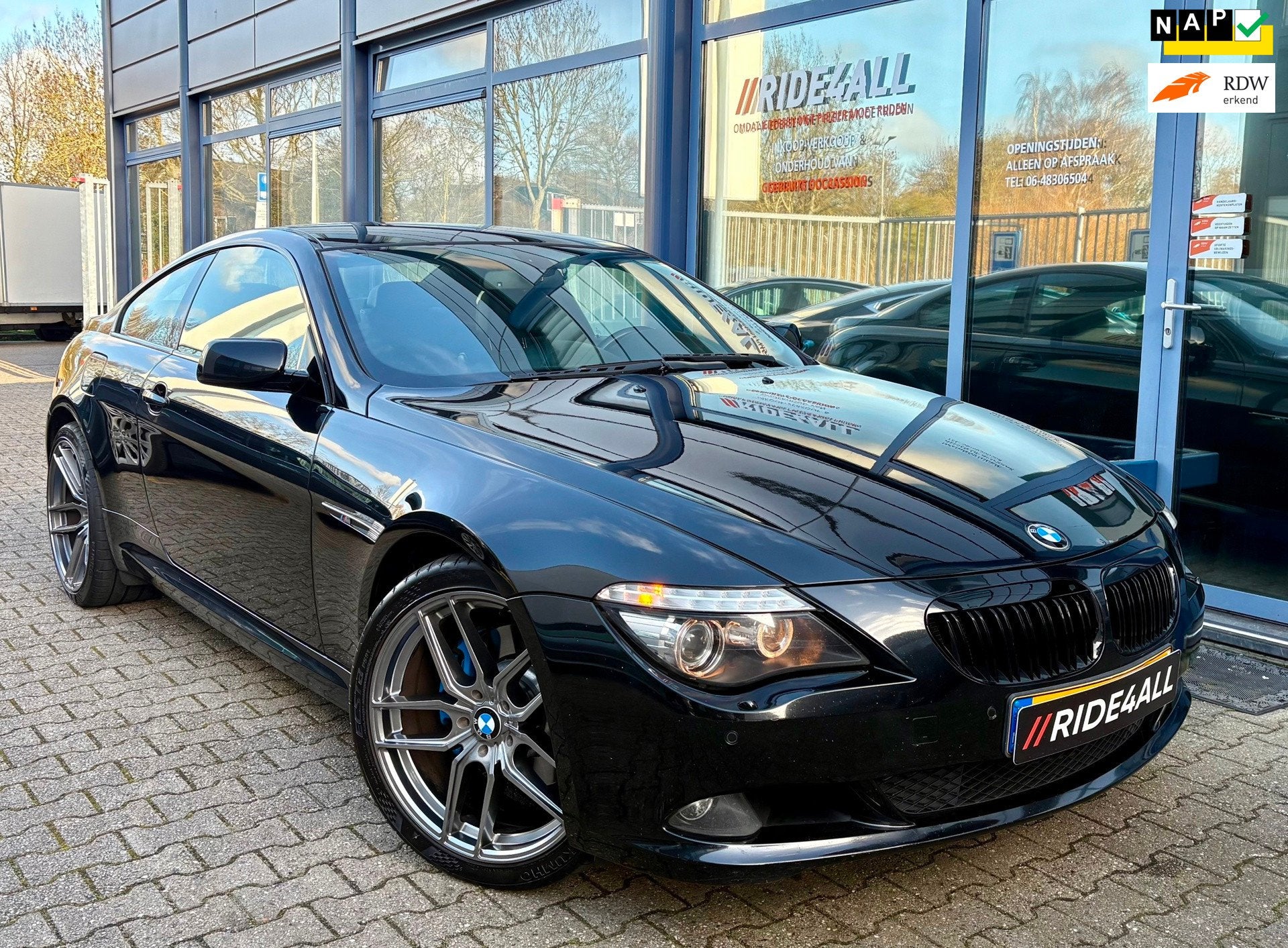 BMW 6-serie 630i High Executive/NAVI/MEMORY/LEDER!, Auto's, Dealer onderhouden, Achterwielaandrijving, Gebruikt, Zwart