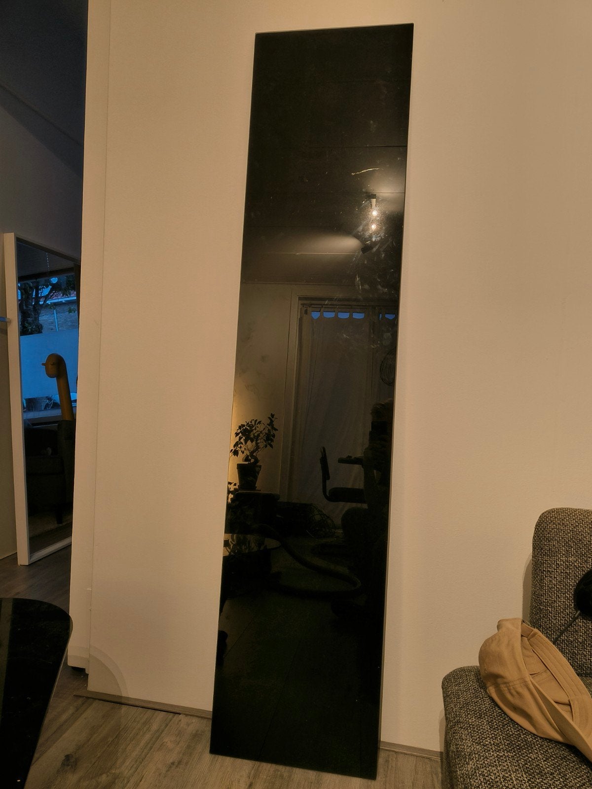 Ikea Besta Glasplaat Zwart 180x40cm - Zo goed als nieuw, Ophalen, Zo goed als nieuw, Zwart, Glas