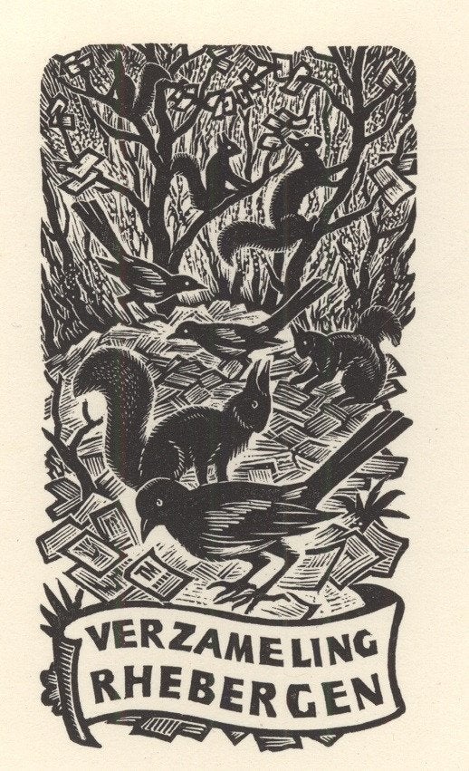 0357 Ex Libris Nederland : Thijs Mauve, 1953, Verzenden, Ex libris