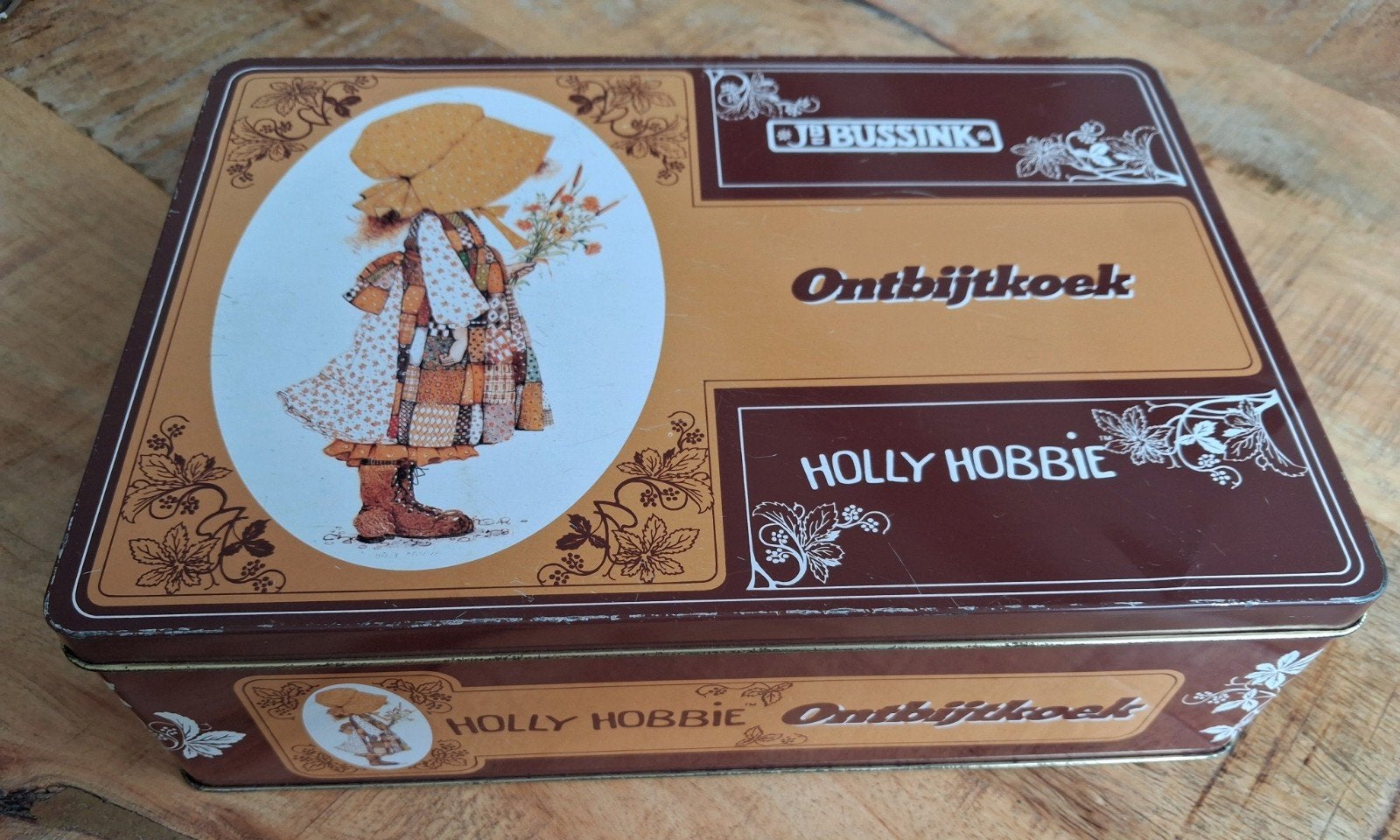 Vintage blik Holly Hobbie JB Bussink Ontbijtkoek, Verzamelen, Blikken, Ophalen of Verzenden, Koek(jes), Overige merken