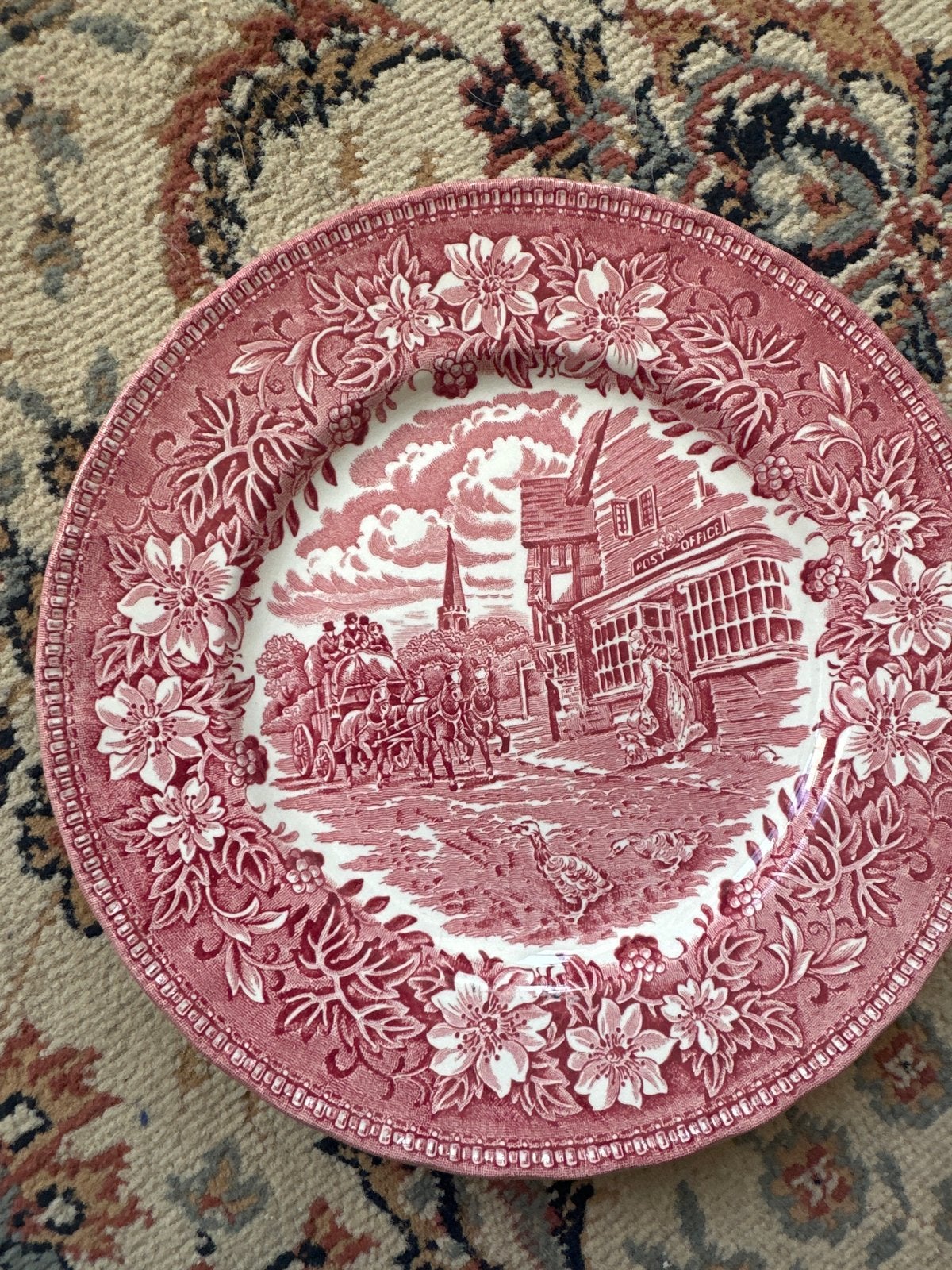 Royal Tudor Ware Coaching Taverns ontbijtbord, Ophalen of Verzenden