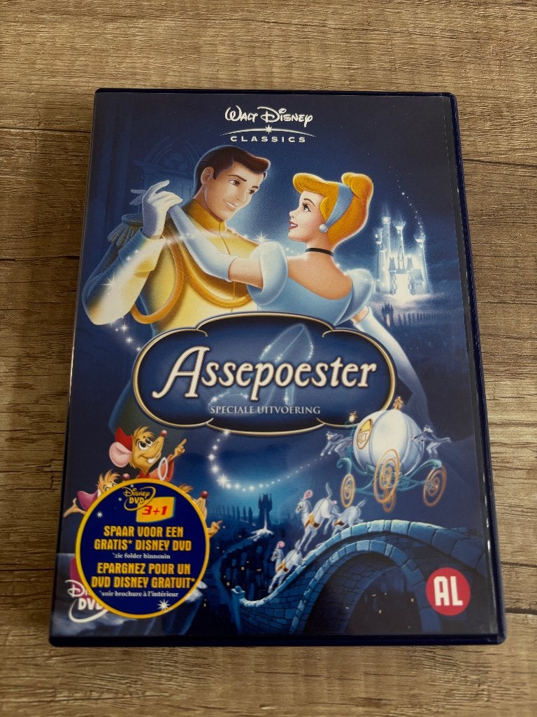 dvd assepoester, Cd's en Dvd's, Dvd's | Tekenfilms en Animatie, Zo goed als nieuw, Europees, Tekenfilm, Alle leeftijden, Ophalen of Verzenden