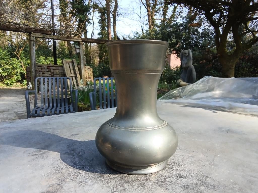 Tinnen vaas, Antiek en Kunst, Antiek | Tin, Ophalen of Verzenden