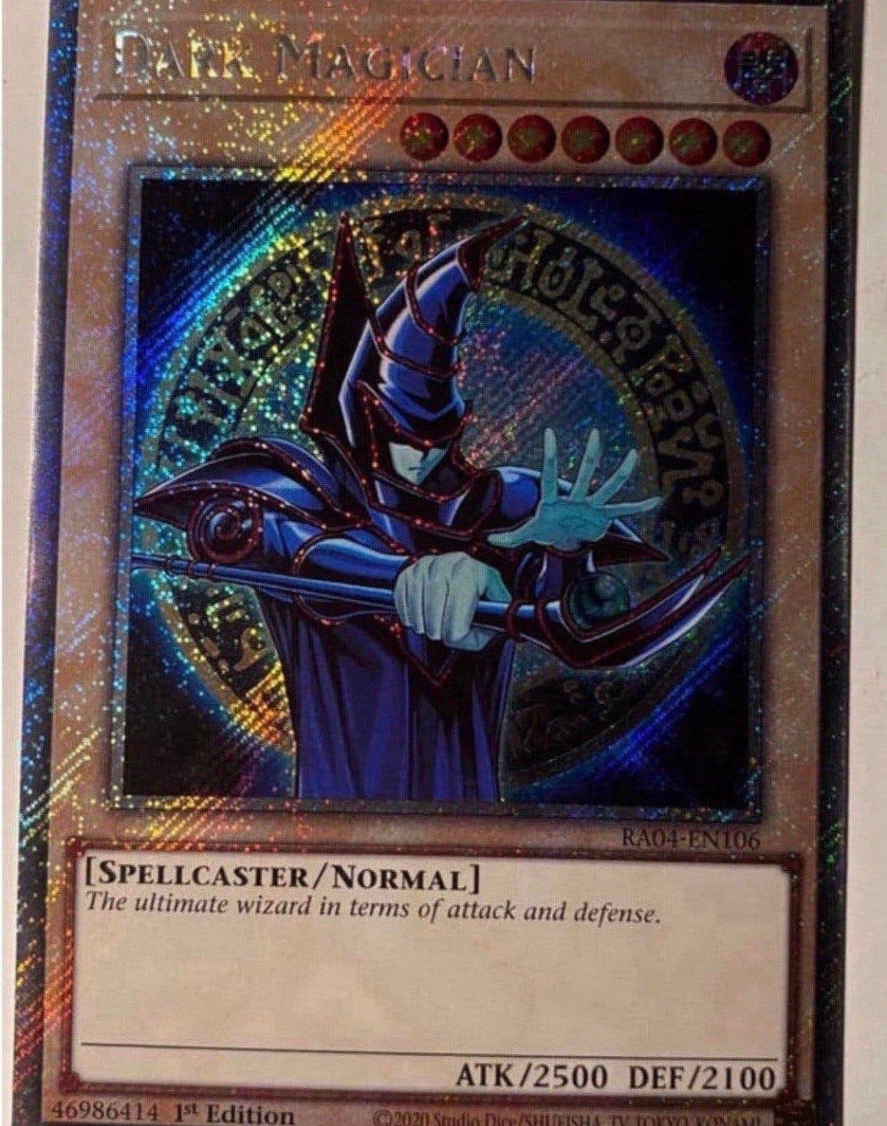 Yu-Gi-Oh! Dark Magician RA04 1st Edition Mint !, Ophalen of Verzenden, Zo goed als nieuw, Losse kaart, Foil