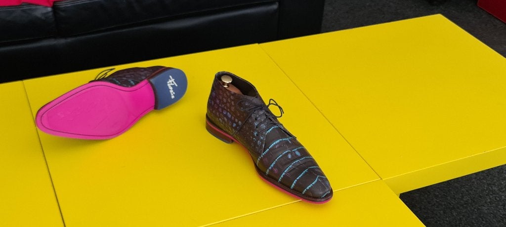 Floris Van Bommel half hoog schoenen met blauwe kleur 44, Kleding | Heren, Schoenen, Floris van Bommel, Zo goed als nieuw, Veterschoenen