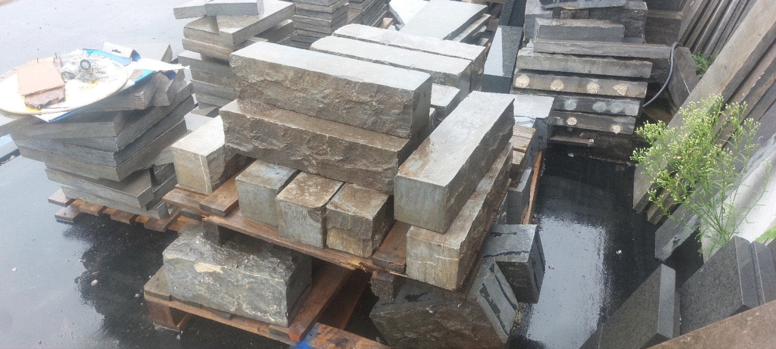 Chinees hardsteen stapelblokken 14 st. 50x12x12 cm gekloofd, Ophalen, Natuursteen, Terrastegels