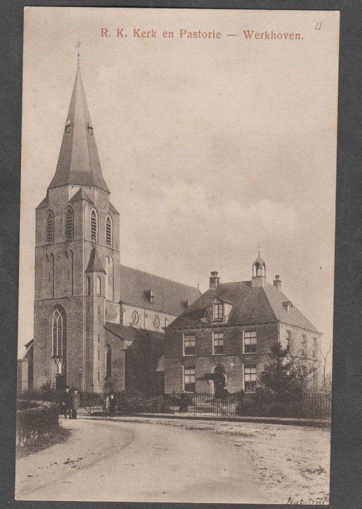 werkhoven r.kerk en pasterie, Verzenden, 1920 tot 1940, Ongelopen, Utrecht